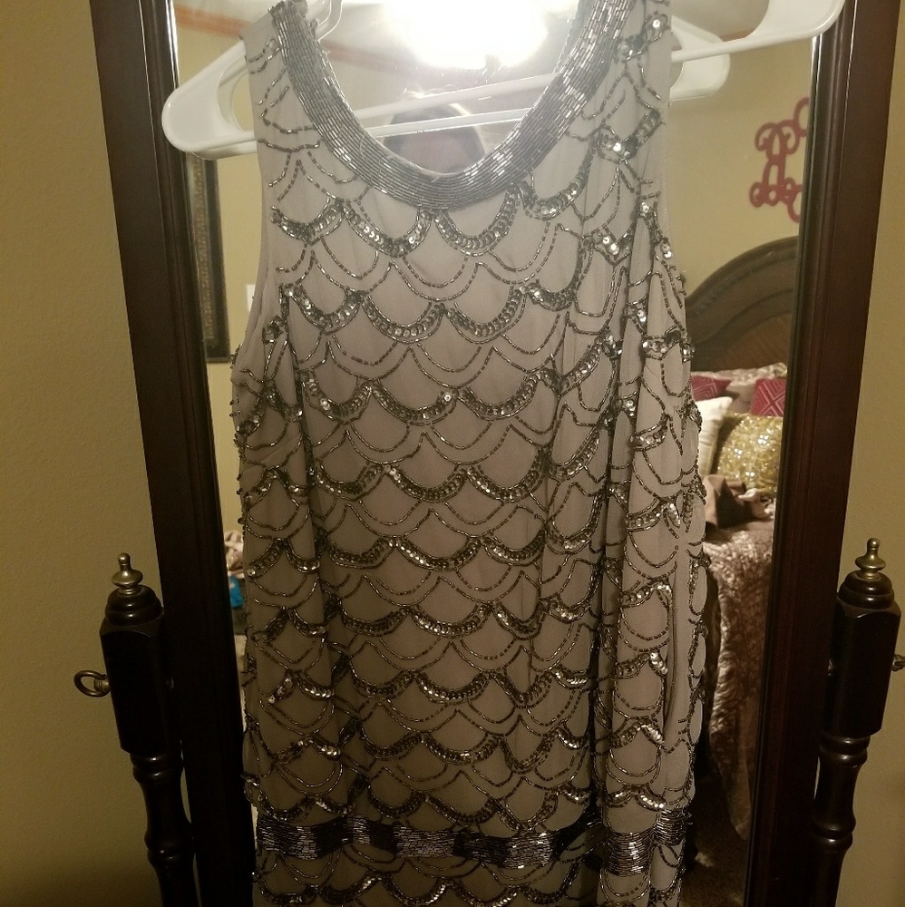 Adrianna Papell sequin dress